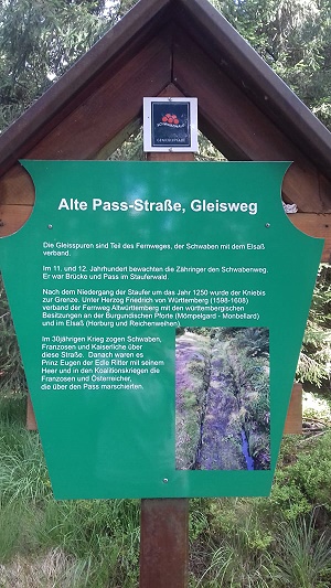 Alte Passtrasse am Kniebis im Nordschwarzwald